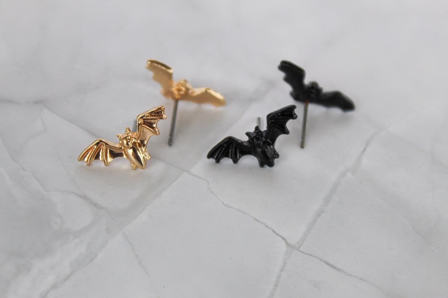 Bat Stud Earrings - Halloween Jewelry