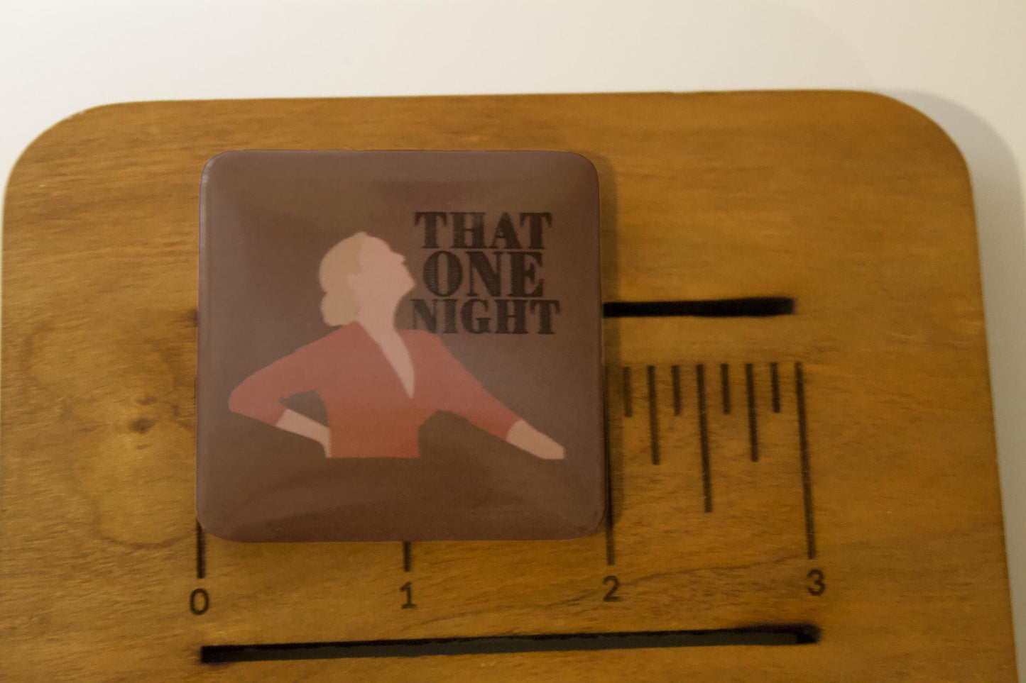 That One Night The Office Refrigerator Magnet 2x2in