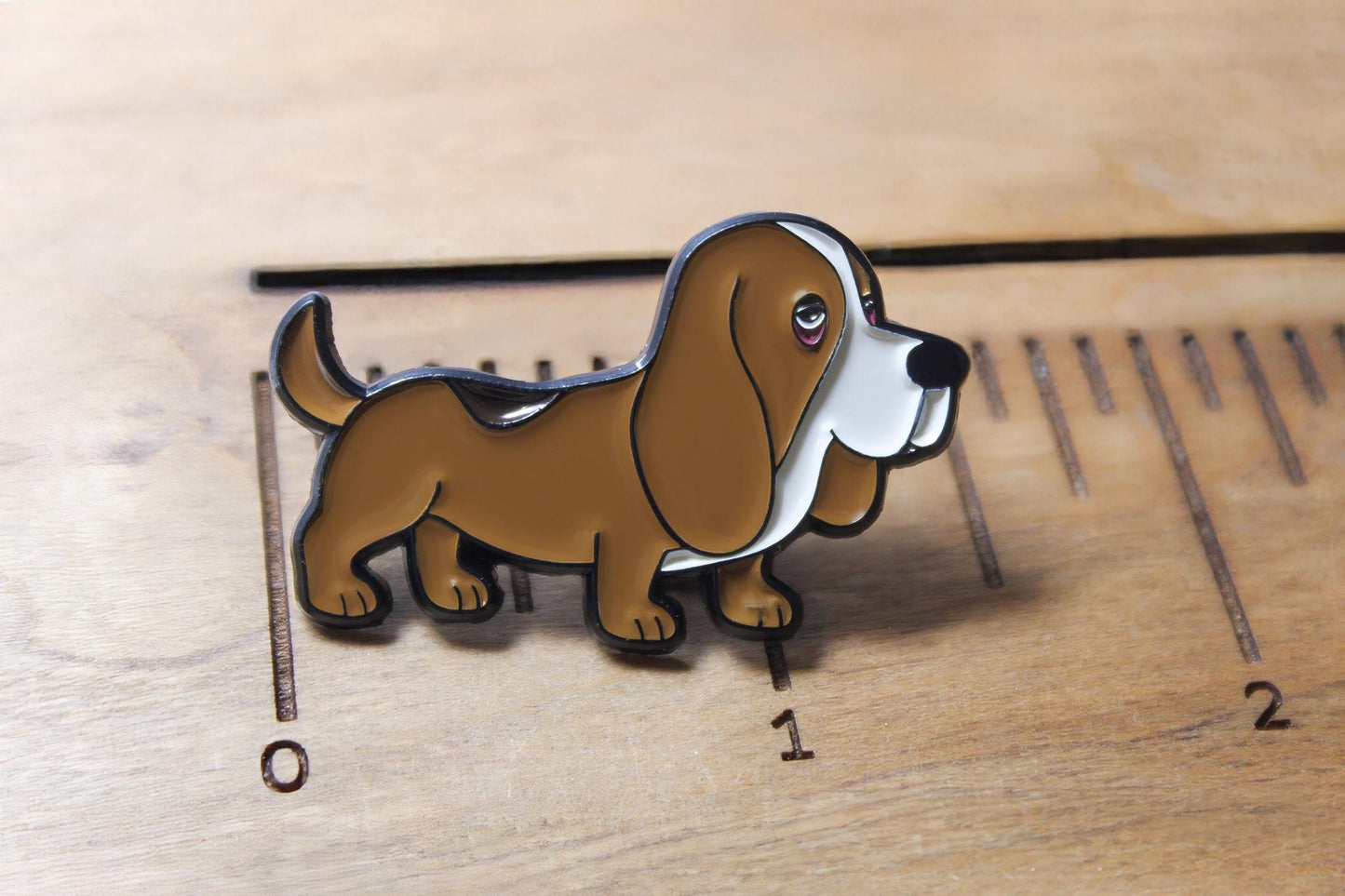Basset Hound Enamel Pin