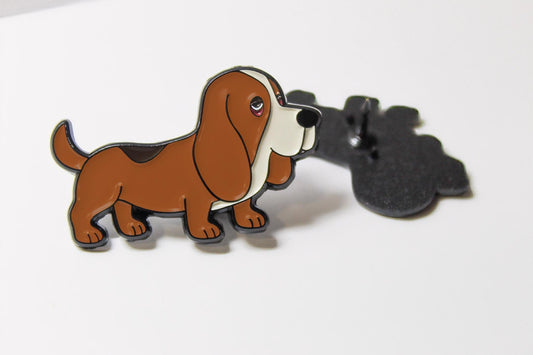 Basset Hound Enamel Pin