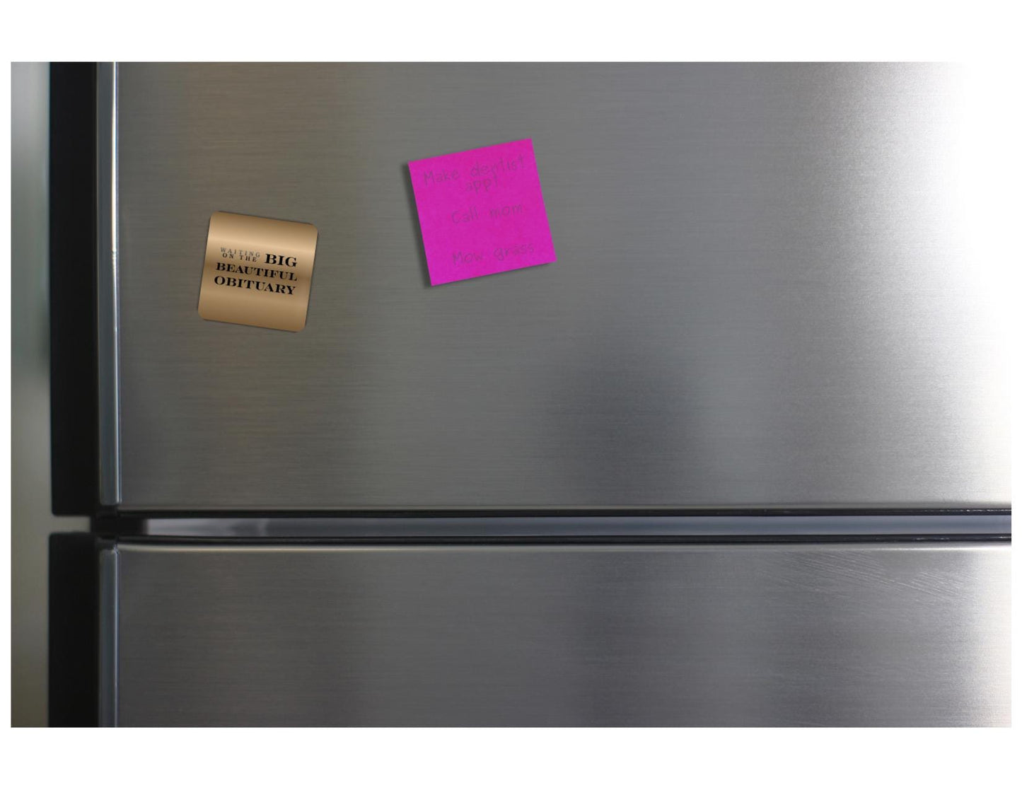 Big Beautiful Obituary Refrigerator Magnet 2x2in
