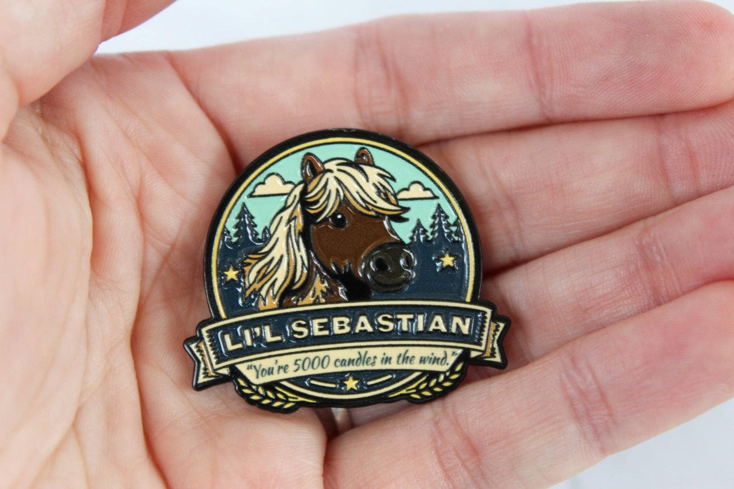 Lil Sebastian Enamel Pin Parks and Recreation